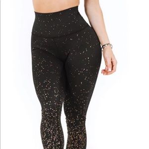 Black glitter leggings